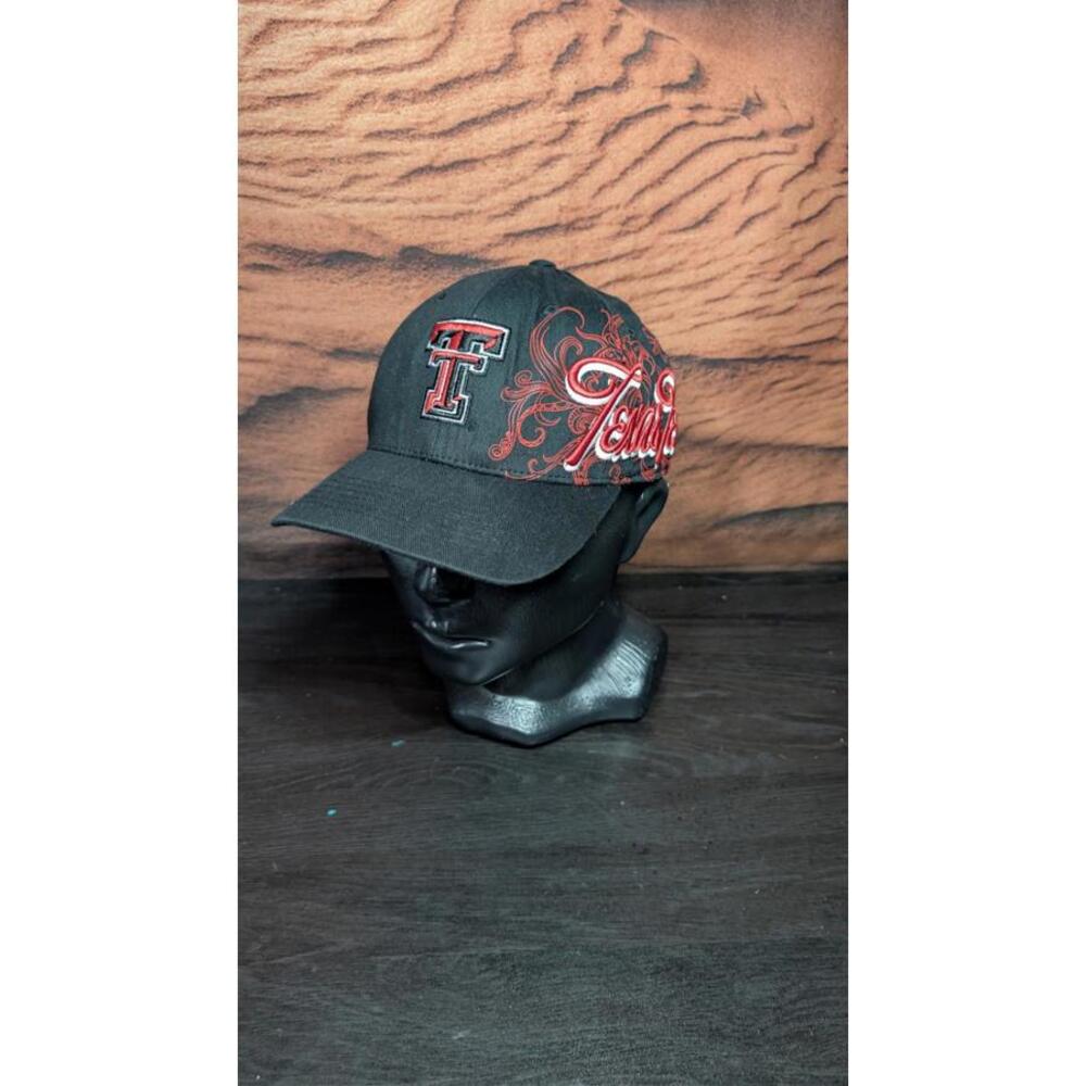 RARE Coach Texas Tech Red Raiders Custom Embroidery Graffiti Style hat One Fit